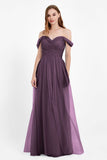 Dancing Night bridal party bridesmaid dress off the shoulder formal evening prom dresses