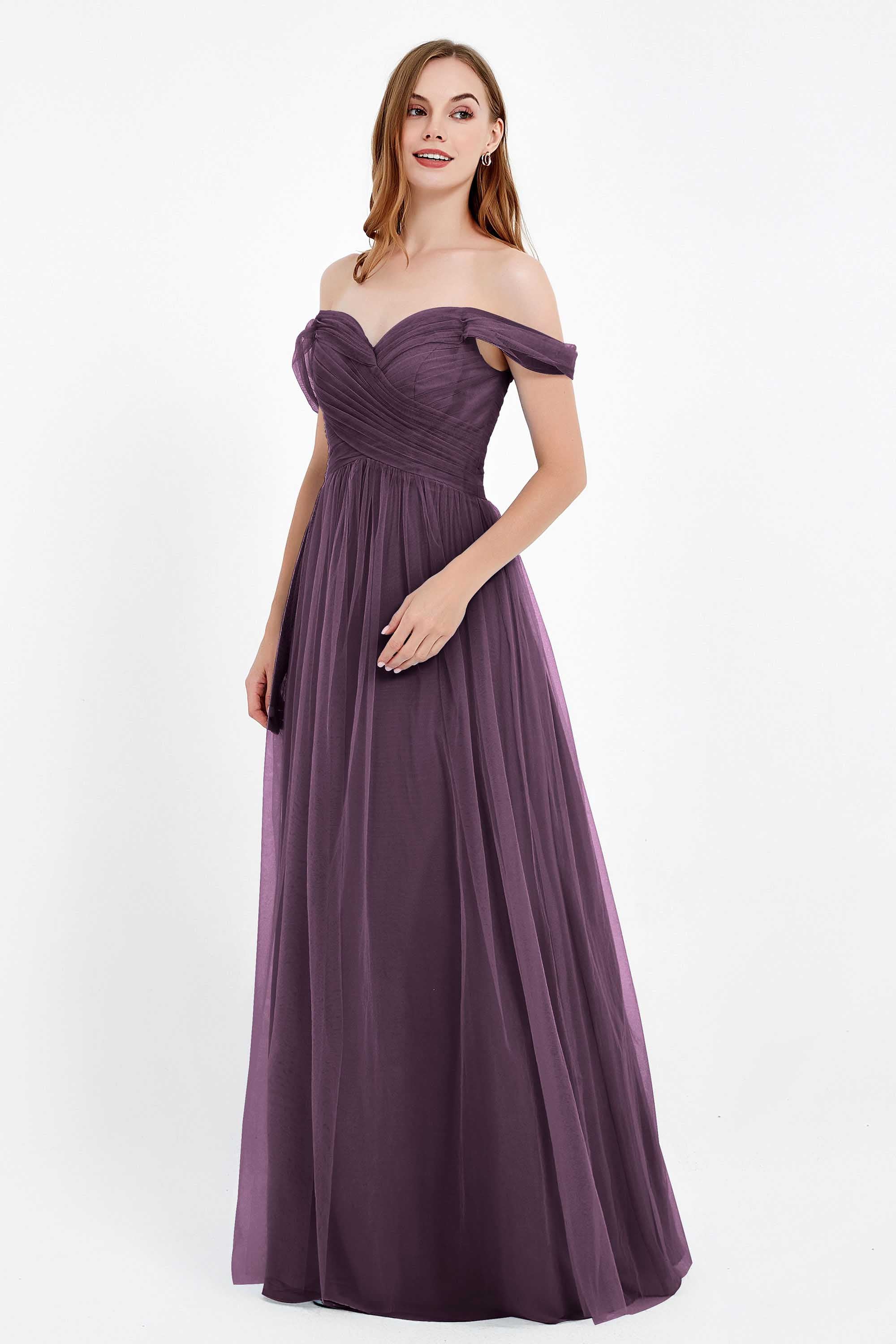 Dancing Night bridal party bridesmaid dress off the shoulder formal evening prom dresses