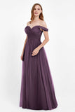 Dancing Night bridal party bridesmaid dress off the shoulder formal evening prom dresses