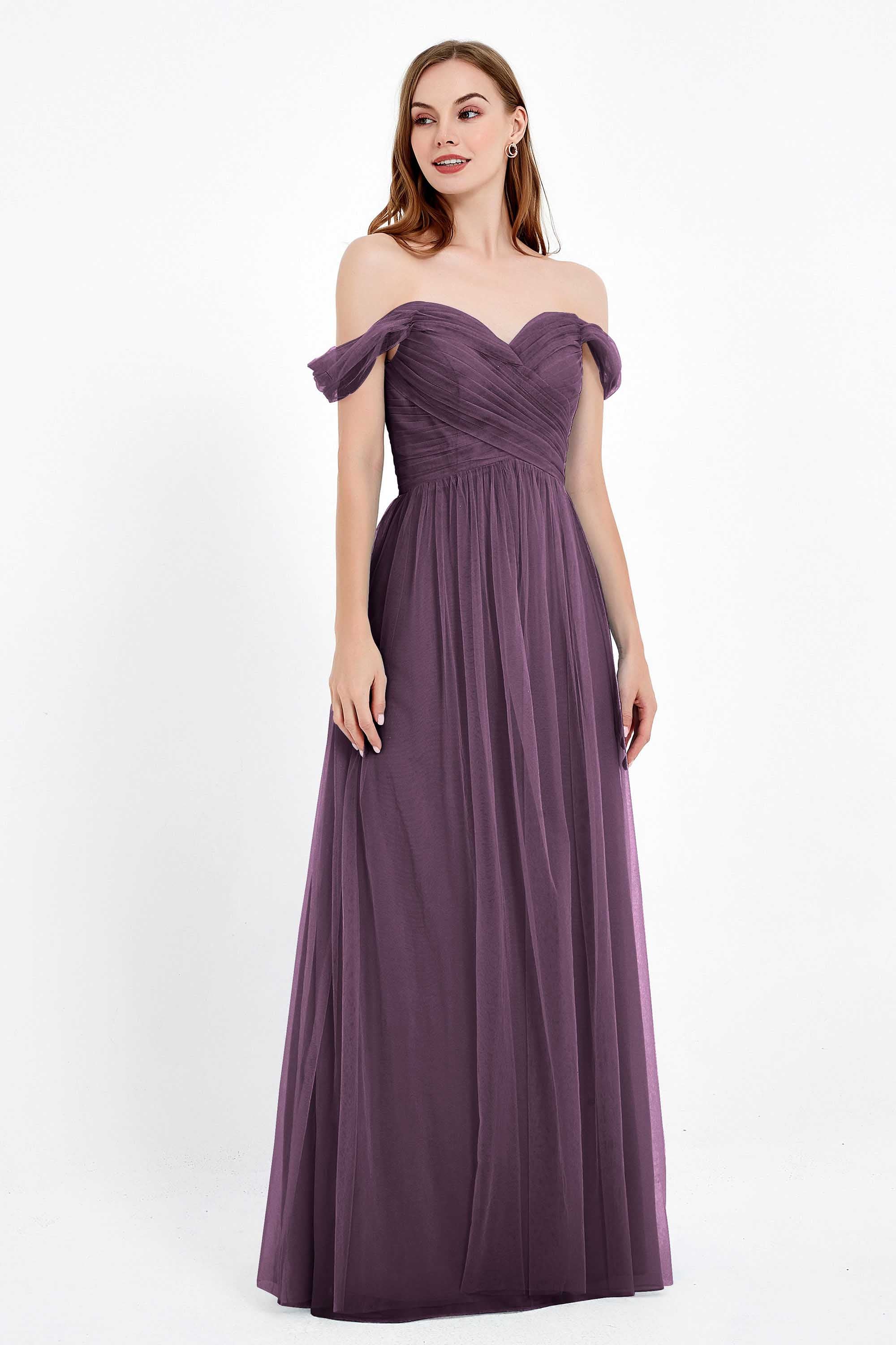 Dancing Night bridal party bridesmaid dress off the shoulder formal evening prom dresses