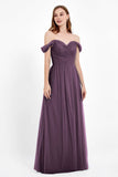 Dancing Night bridal party bridesmaid dress off the shoulder formal evening prom dresses
