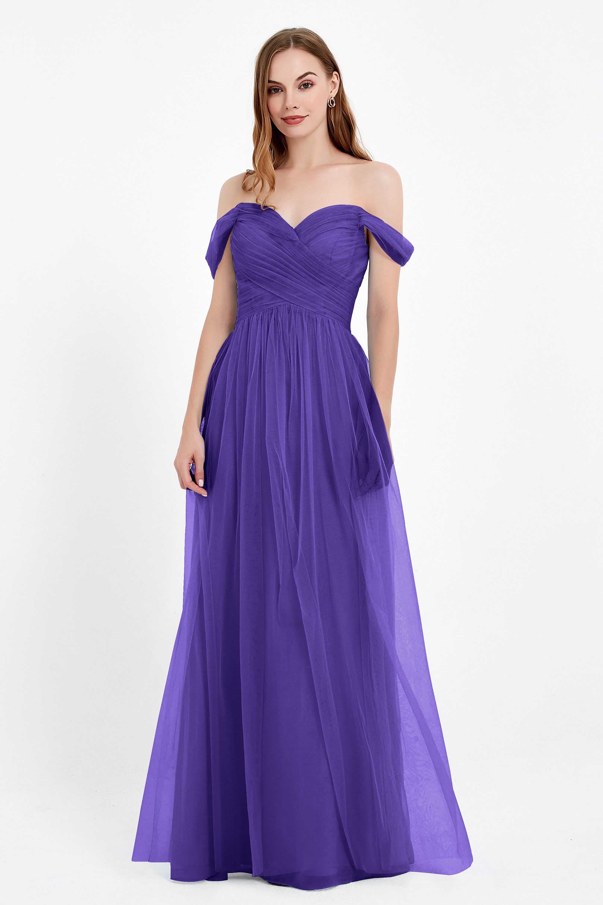 Dancing Night bridal party bridesmaid dress off the shoulder formal evening prom dresses