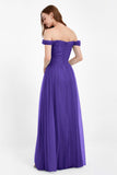 Dancing Night bridal party bridesmaid dress off the shoulder formal evening prom dresses