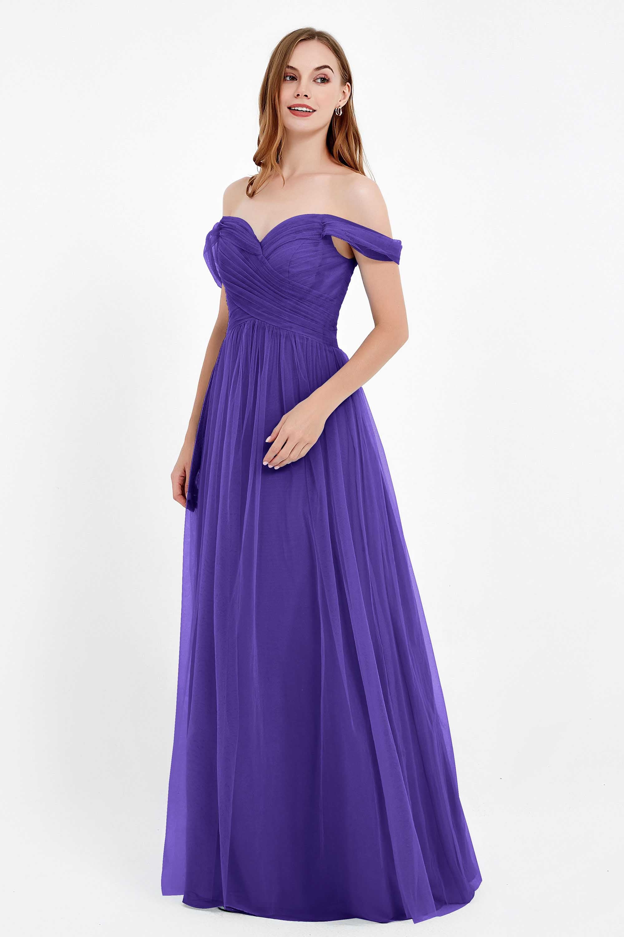 Dancing Night bridal party bridesmaid dress off the shoulder formal evening prom dresses