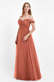 Dancing Night bridal party bridesmaid dress off the shoulder formal evening prom dresses