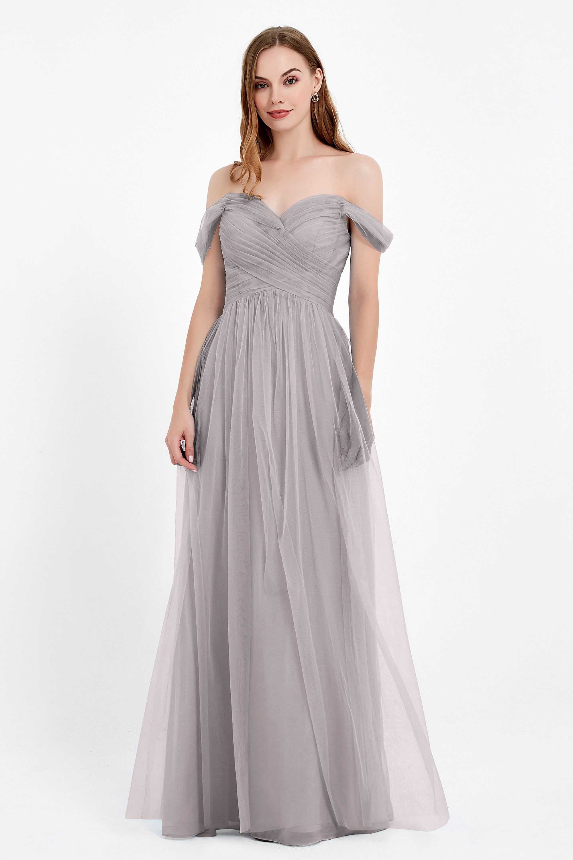 Dancing Night bridal party bridesmaid dress off the shoulder formal evening prom dresses