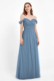 Dancing Night bridal party bridesmaid dress off the shoulder formal evening prom dresses