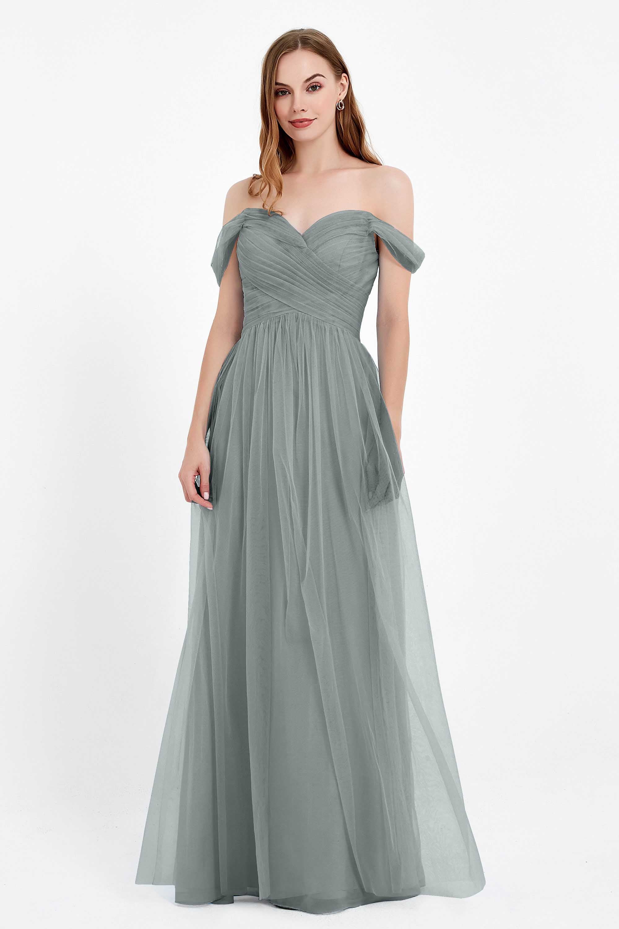 Dancing Night bridal party bridesmaid dress off the shoulder formal evening prom dresses