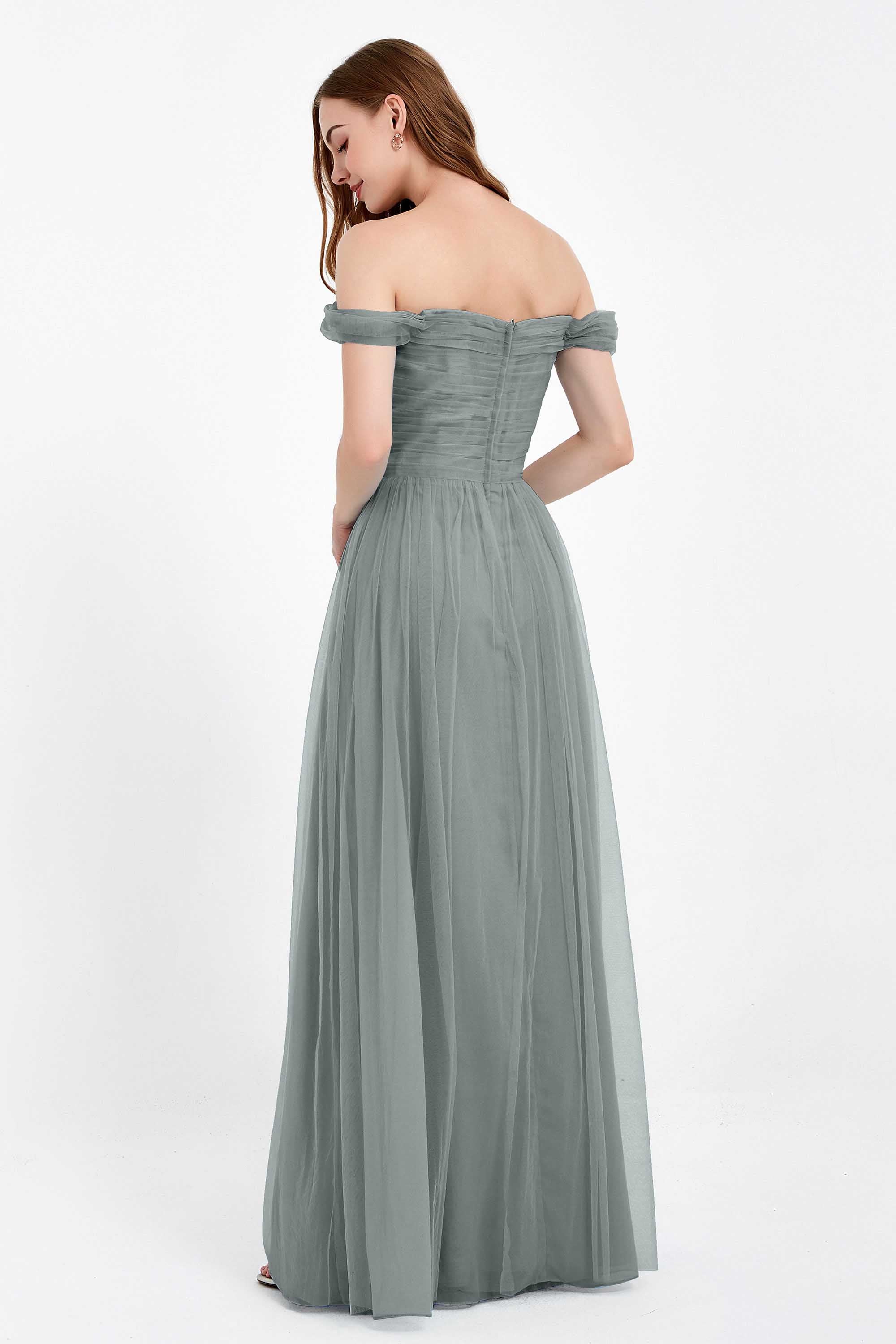 Dancing Night bridal party bridesmaid dress off the shoulder formal evening prom dresses