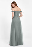 Dancing Night bridal party bridesmaid dress off the shoulder formal evening prom dresses