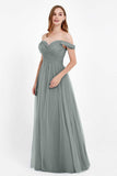 Dancing Night bridal party bridesmaid dress off the shoulder formal evening prom dresses