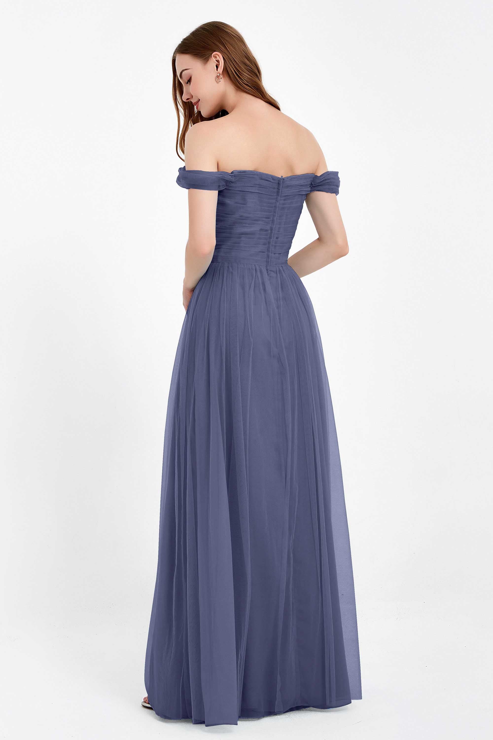 Dancing Night bridal party bridesmaid dress off the shoulder formal evening prom dresses