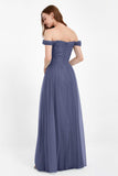Dancing Night bridal party bridesmaid dress off the shoulder formal evening prom dresses