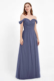 Dancing Night bridal party bridesmaid dress off the shoulder formal evening prom dresses