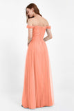 Dancing Night bridal party bridesmaid dress off the shoulder formal evening prom dresses