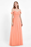 Dancing Night bridal party bridesmaid dress off the shoulder formal evening prom dresses