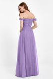 Dancing Night bridal party bridesmaid dress off the shoulder formal evening prom dresses