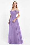 Dancing Night bridal party bridesmaid dress off the shoulder formal evening prom dresses