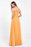 Dancing Night bridal party bridesmaid dress off the shoulder formal evening prom dresses