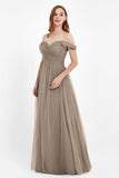 Dancing Night bridal party bridesmaid dress off the shoulder formal evening prom dresses