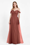 Dancing Night bridal party bridesmaid dress off the shoulder formal evening prom dresses