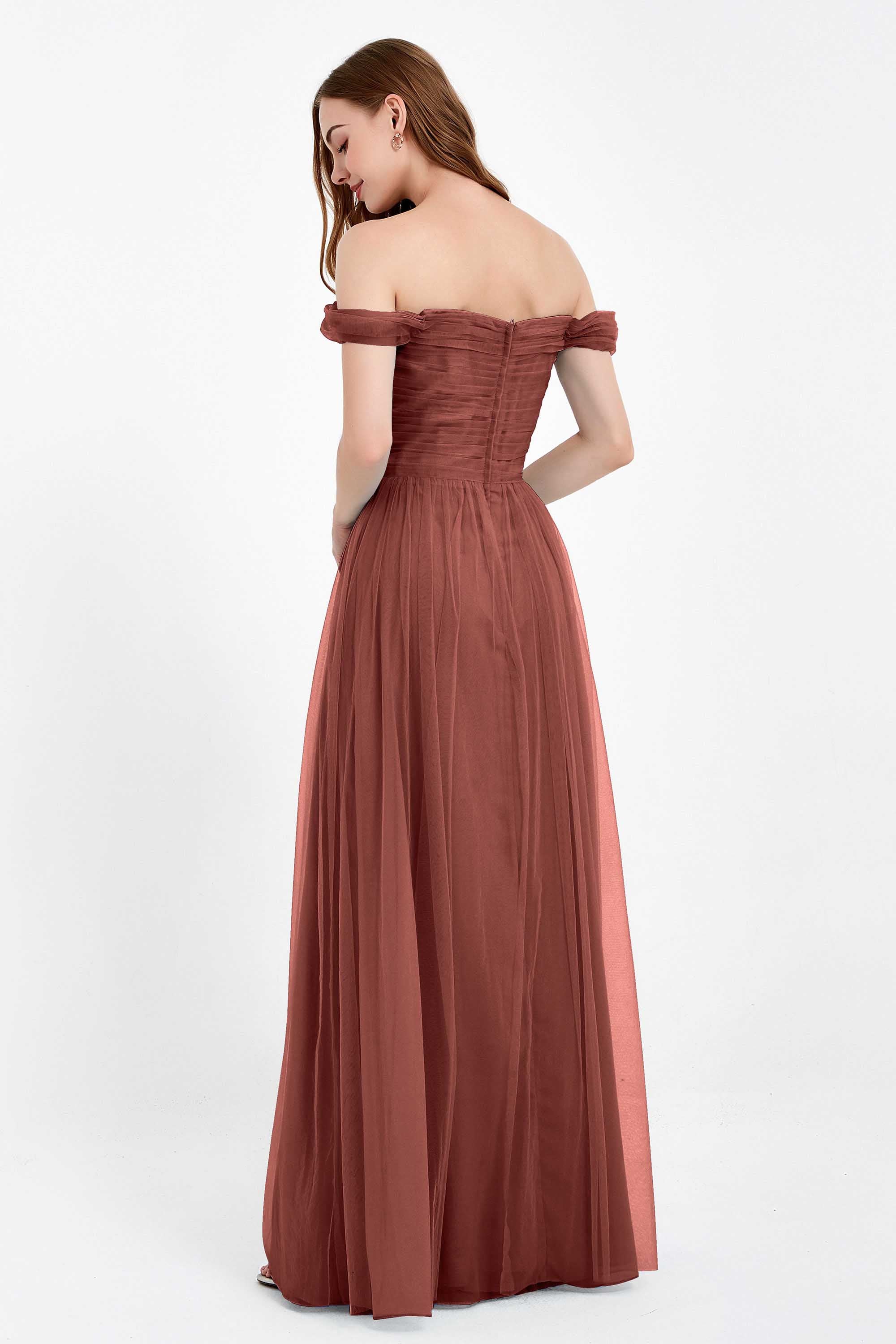 Dancing Night bridal party bridesmaid dress off the shoulder formal evening prom dresses