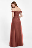 Dancing Night bridal party bridesmaid dress off the shoulder formal evening prom dresses