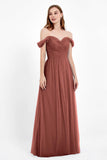 Dancing Night bridal party bridesmaid dress off the shoulder formal evening prom dresses