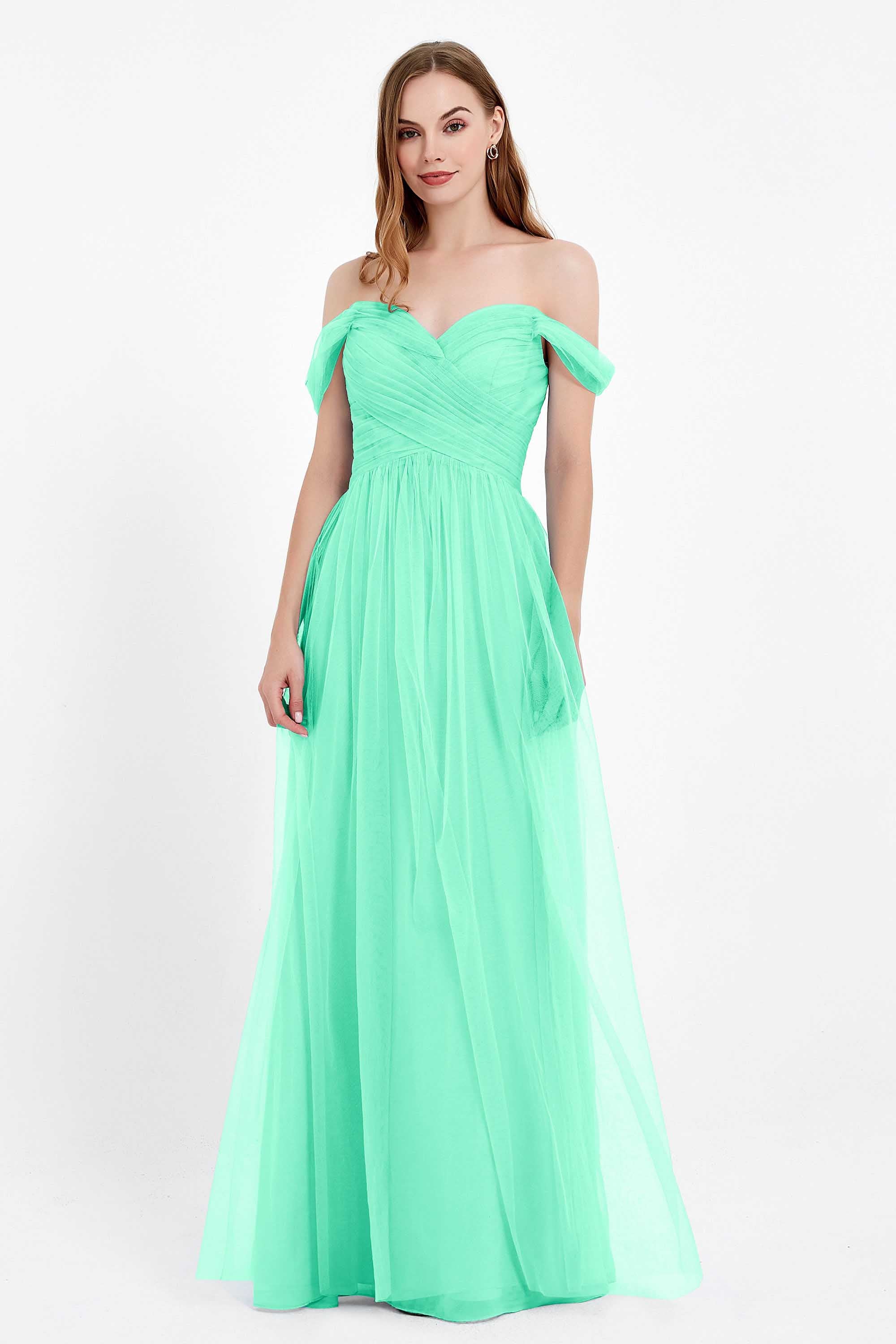 Dancing Night bridal party bridesmaid dress off the shoulder formal evening prom dresses