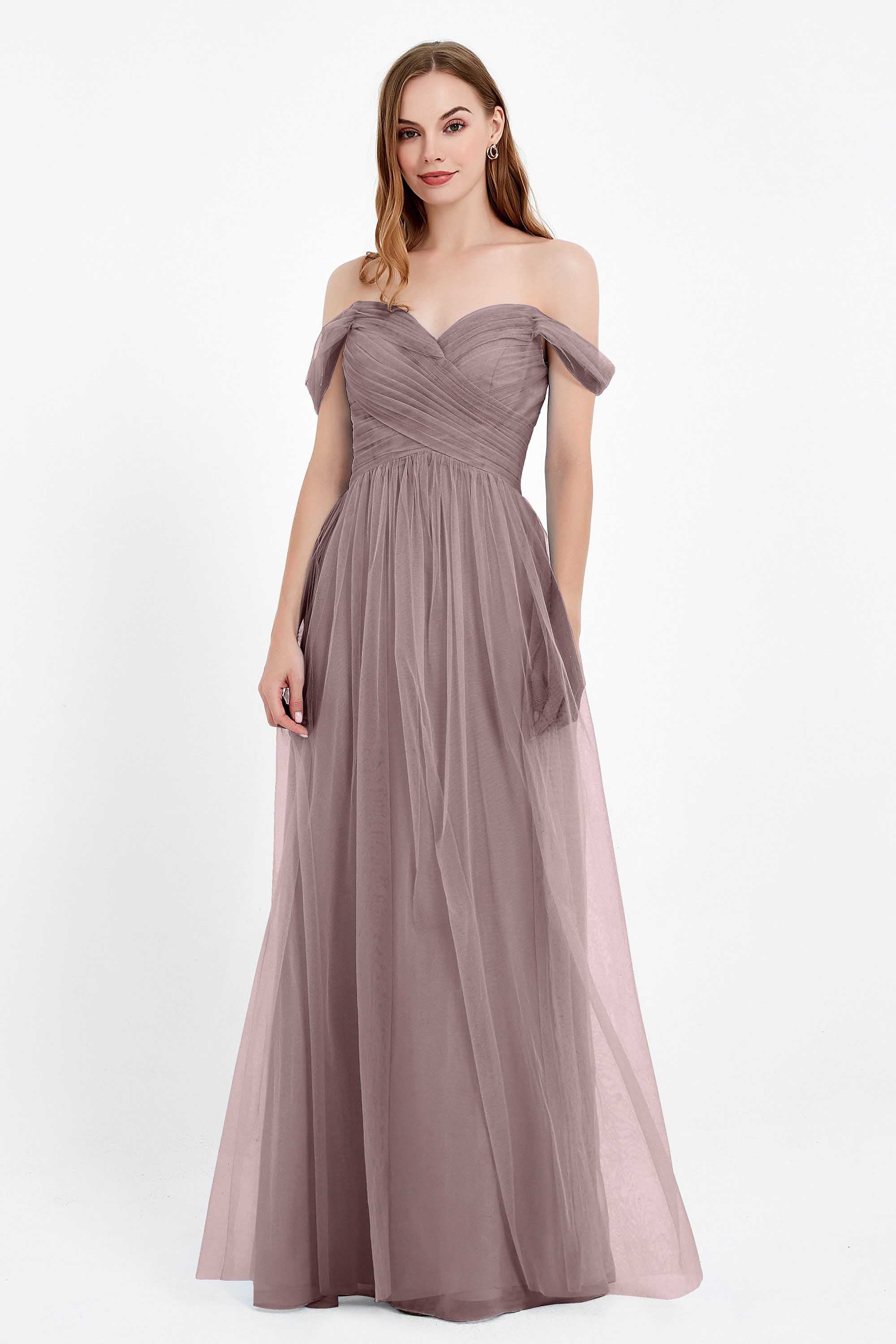 Dancing Night bridal party bridesmaid dress off the shoulder formal evening prom dresses