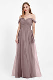 Dancing Night bridal party bridesmaid dress off the shoulder formal evening prom dresses