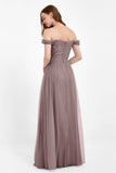 Dancing Night bridal party bridesmaid dress off the shoulder formal evening prom dresses