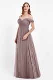 Dancing Night bridal party bridesmaid dress off the shoulder formal evening prom dresses