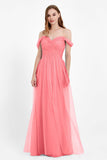 Dancing Night bridal party bridesmaid dress off the shoulder formal evening prom dresses