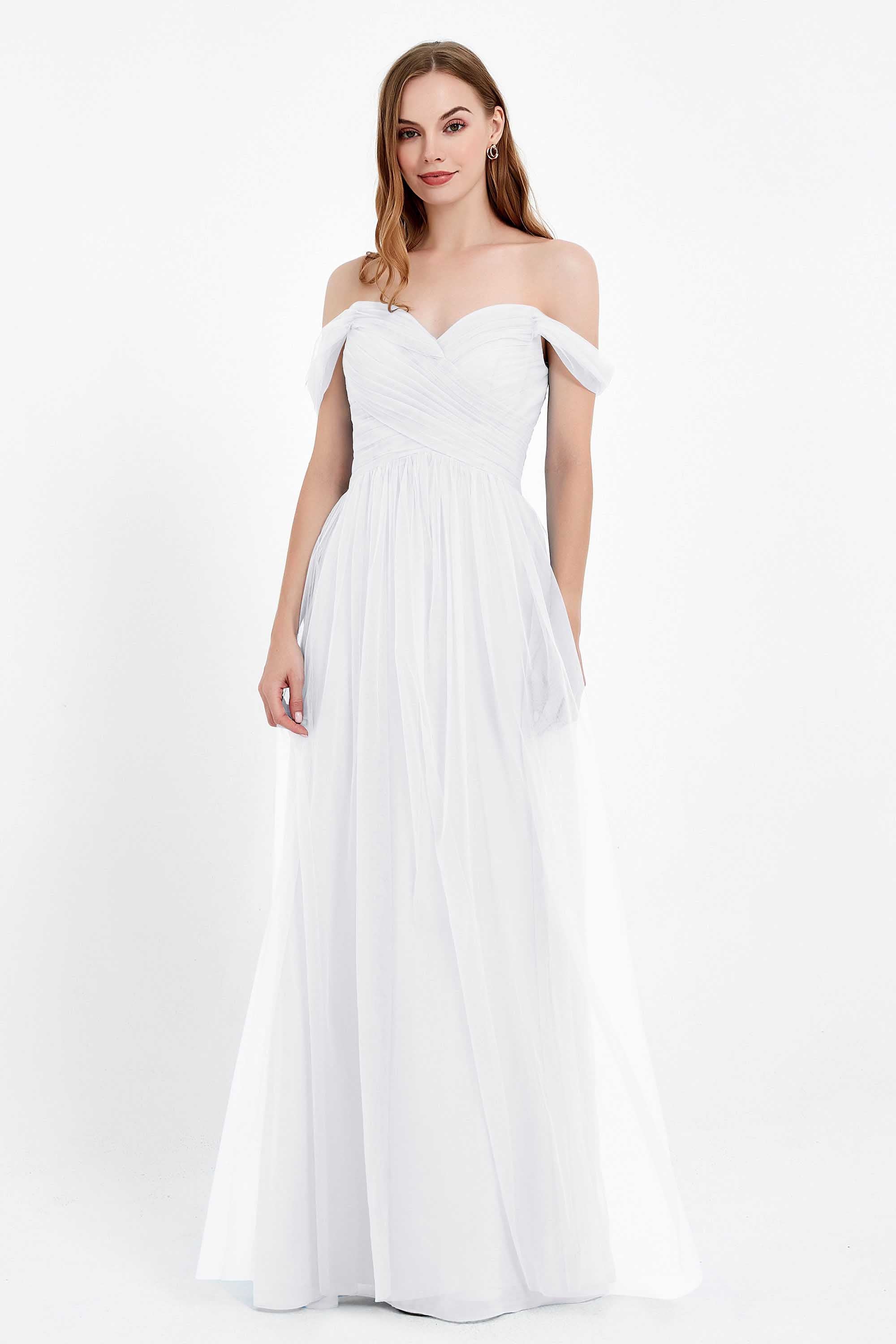 Dancing Night bridal party bridesmaid dress off the shoulder formal evening prom dresses