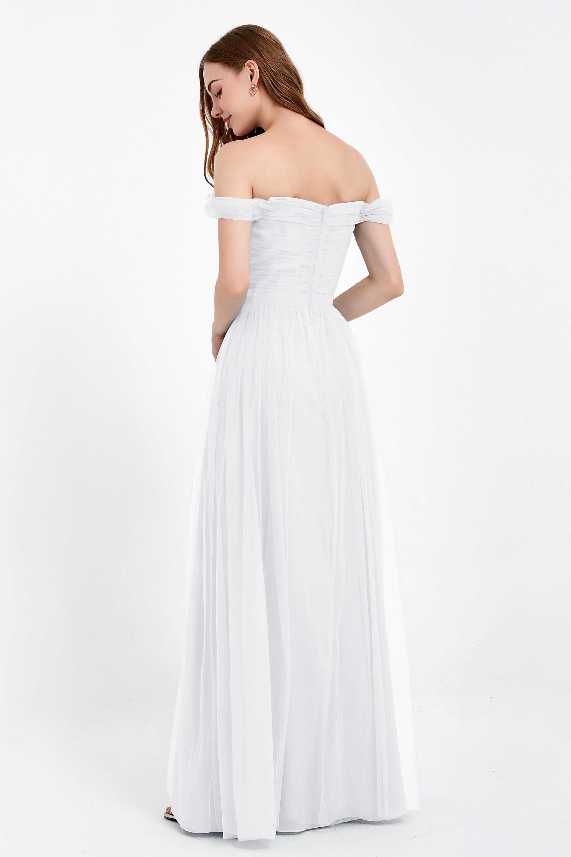 Dancing Night bridal party bridesmaid dress off the shoulder formal evening prom dresses