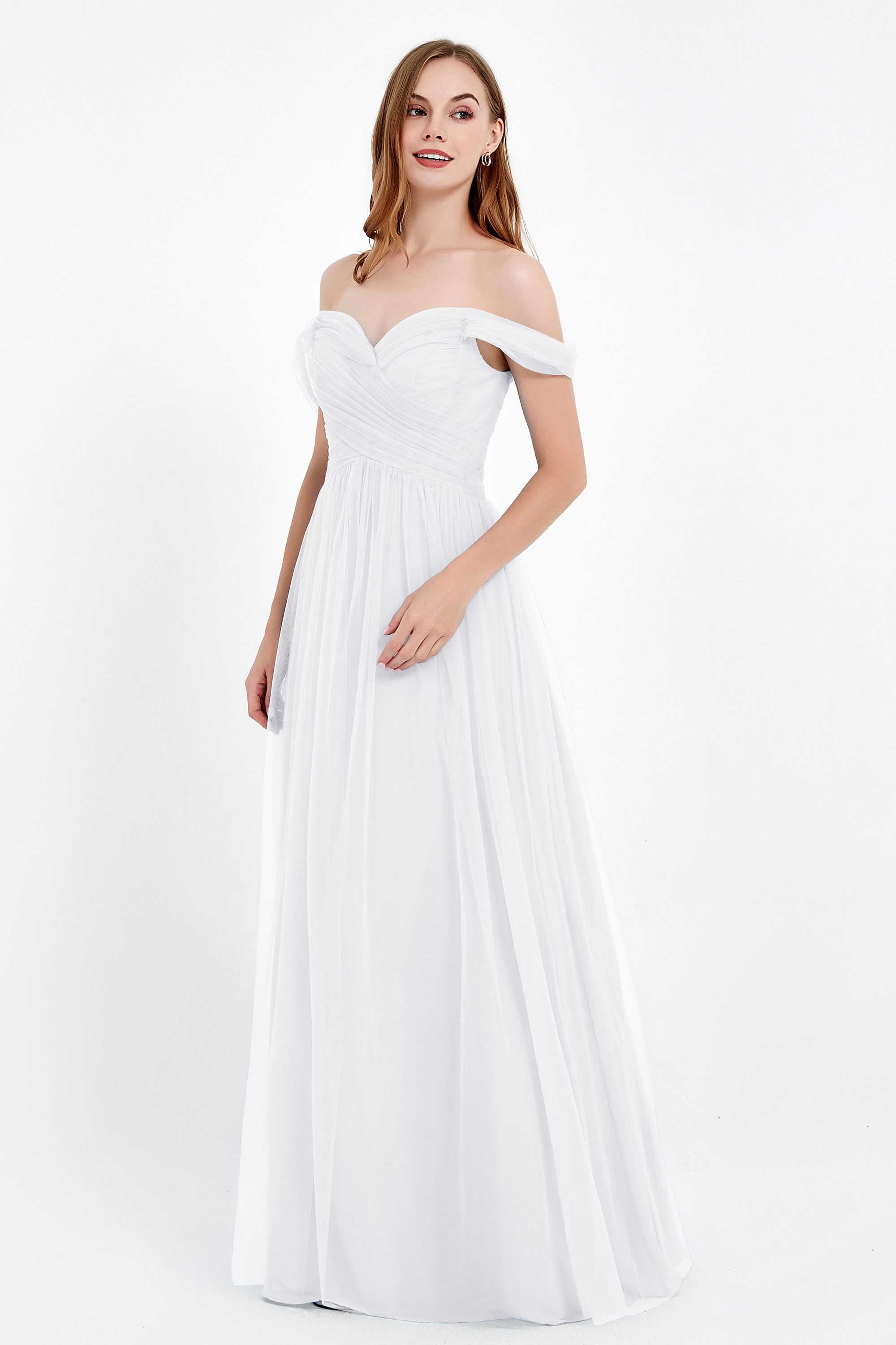 Dancing Night bridal party bridesmaid dress off the shoulder formal evening prom dresses