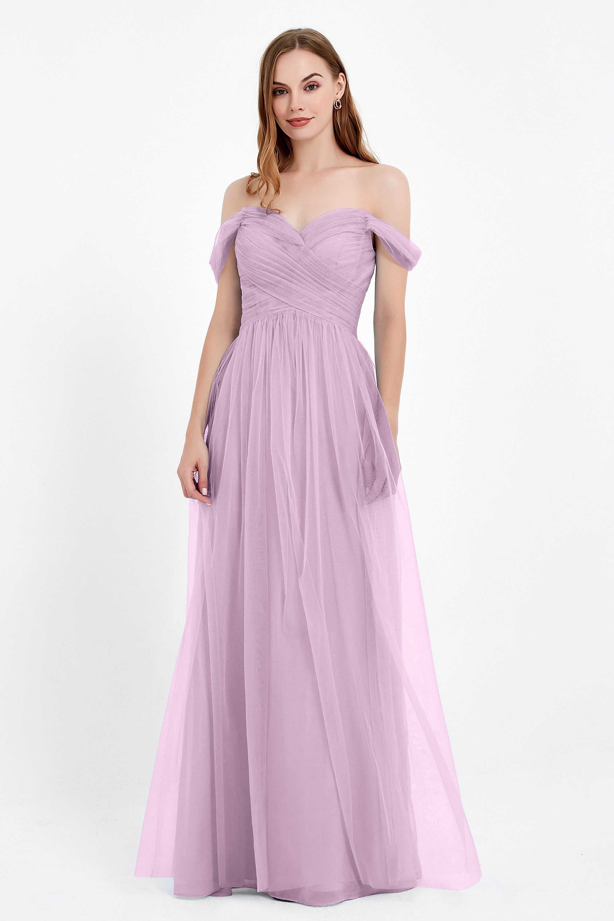 Dancing Night bridal party bridesmaid dress off the shoulder formal evening prom dresses