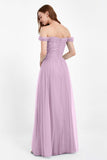 Dancing Night bridal party bridesmaid dress off the shoulder formal evening prom dresses