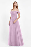 Dancing Night bridal party bridesmaid dress off the shoulder formal evening prom dresses