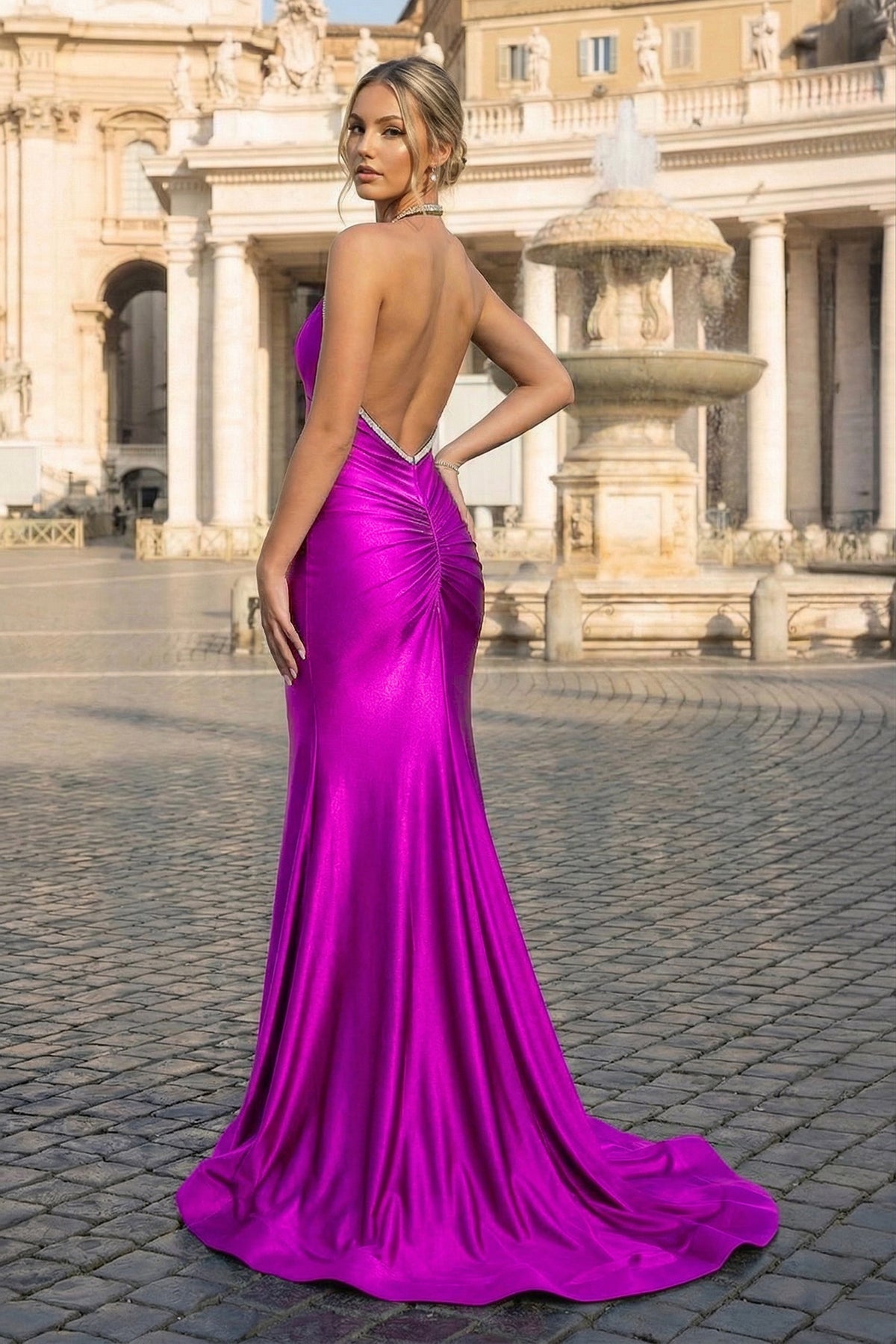 Gorgeous Trumpet Hunter Green Long Formal Dress