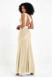 One Shoulder Sheath Sexy Formal Evening Party Dresses with Slit Bridesmaid Dress Prom Gowns