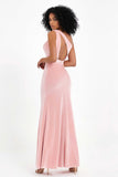 One Shoulder Sheath Sexy Formal Evening Party Dresses with Slit Bridesmaid Dress Prom Gowns