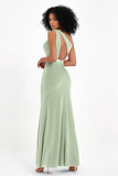 One Shoulder Sheath Sexy Formal Evening Party Dresses with Slit Bridesmaid Dress Prom Gowns