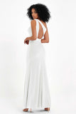One Shoulder Sheath Sexy Formal Evening Party Dresses with Slit Bridesmaid Dress Prom Gowns