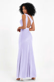 One Shoulder Sheath Sexy Formal Evening Party Dresses with Slit Bridesmaid Dress Prom Gowns