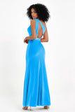 One Shoulder Sheath Sexy Formal Evening Party Dresses with Slit Bridesmaid Dress Prom Gowns