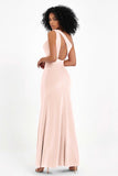 One Shoulder Sheath Sexy Formal Evening Party Dresses with Slit Bridesmaid Dress Prom Gowns