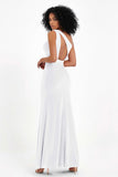 One Shoulder Sheath Sexy Formal Evening Party Dresses with Slit Bridesmaid Dress Prom Gowns