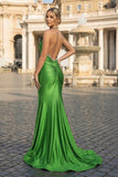 Gorgeous Trumpet Hunter Green Long Formal Dress